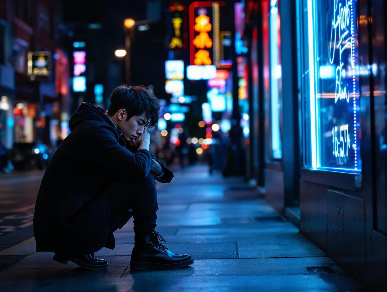 某男团成员深夜买醉,酒吧门口情绪崩溃大哭